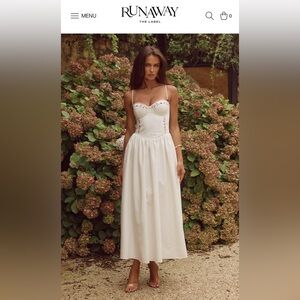 Runaway The Label White Midi Dress